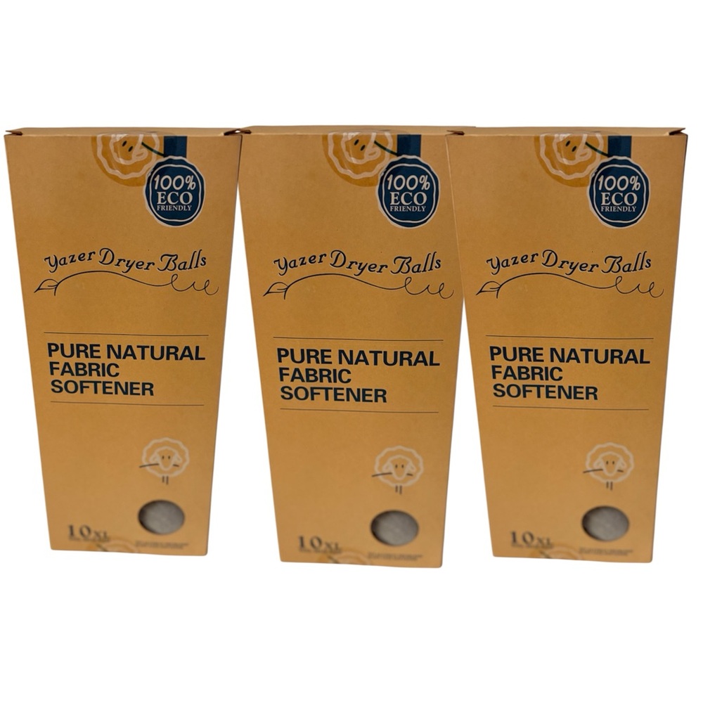 Yazer Eco-Friendly Fabric Softener Dryer Balls - Brown